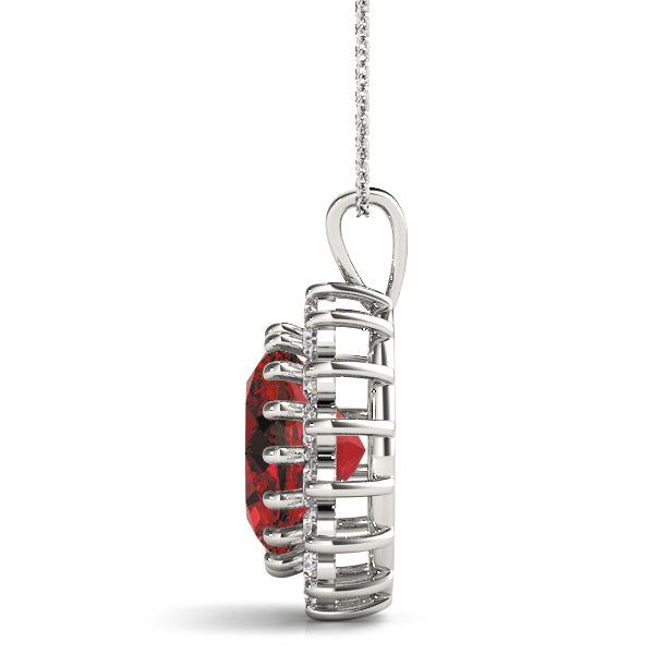 Oval Gemstone Pendant · 0.32 ct tw