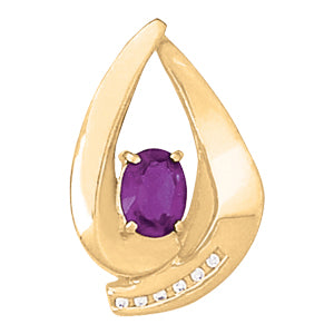 Oval Neck Centers & Slides Diamond Pendant · 0.09 ct tw