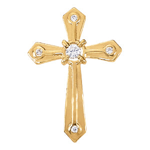 Round Religious Crosses Diamond Pendant · 0.53 ct tw