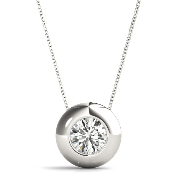 Round Diamond Solitaire Pendant · 0.75 ct tw
