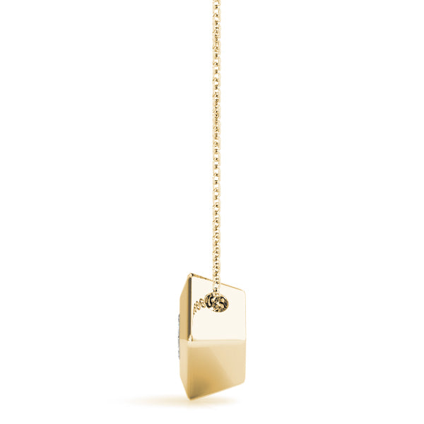 Square Diamond Solitaire Pendant · 1.35 ct tw