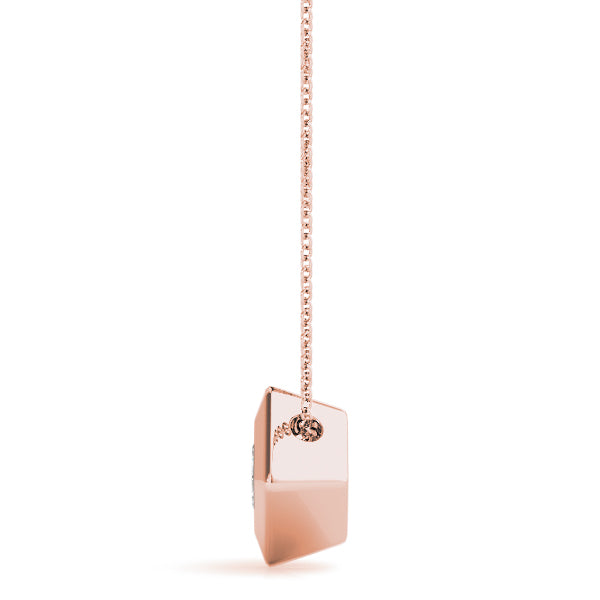 Square Diamond Solitaire Pendant · 0.41 ct tw