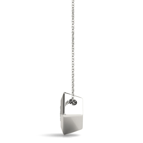 Square Diamond Solitaire Pendant · 1.35 ct tw