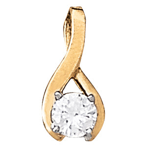 Round Diamond Solitaire Pendant · 0.50 ct tw