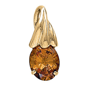 Oval Gemstone Pendant