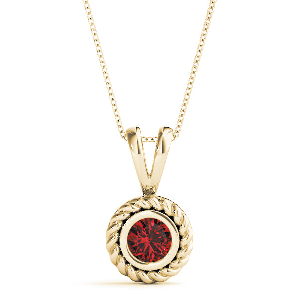Round Gemstone Pendant