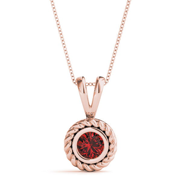 Round Gemstone Pendant