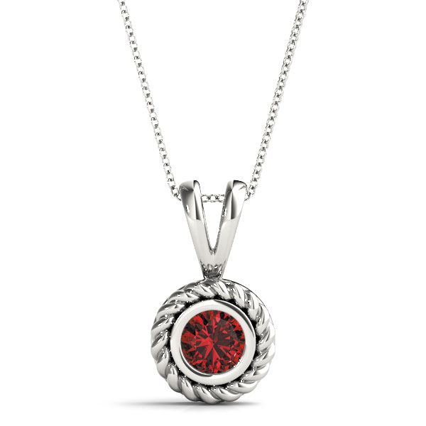 Round Gemstone Pendant