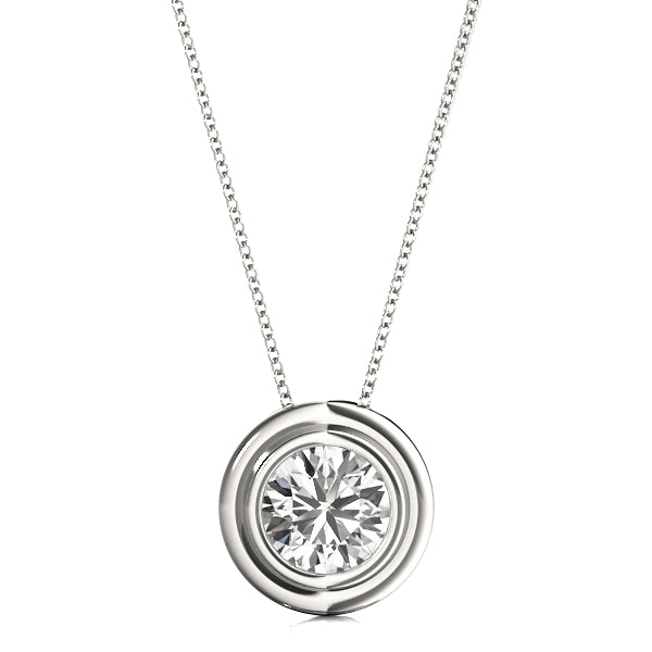 Round Diamond Solitaire Pendant · 0.33 ct tw