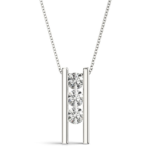Three-Stone Diamond Pendant · 0.99 ct tw