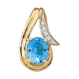Oval Neck Centers & Slides Diamond Pendant · 0.09 ct tw