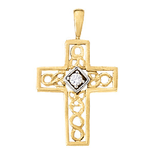 Religious Crosses Diamond Pendant · 0.05 ct tw