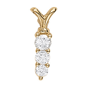 Three-Stone Diamond Pendant · 0.50 ct tw