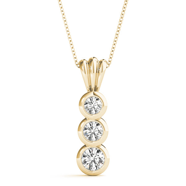 Three-Stone Diamond Pendant · 0.50 ct tw