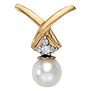 Pearl Gemstone Pendant · 0.10 ct tw