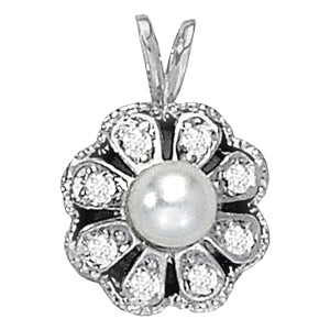 Pearl Gemstone Pendant · 0.06 ct tw