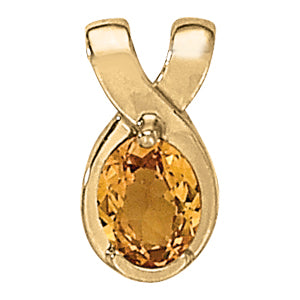 Oval Gemstone Pendant