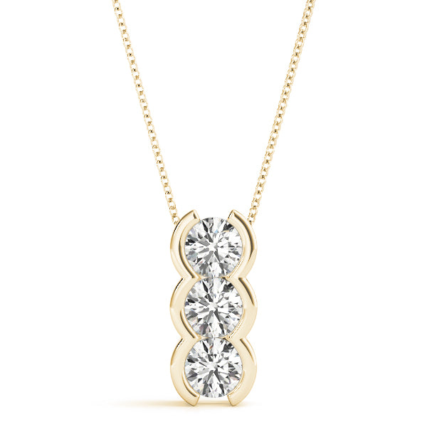 Three-Stone Diamond Pendant · 0.51 ct tw