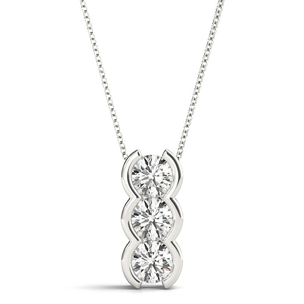 Three-Stone Diamond Pendant · 0.99 ct tw