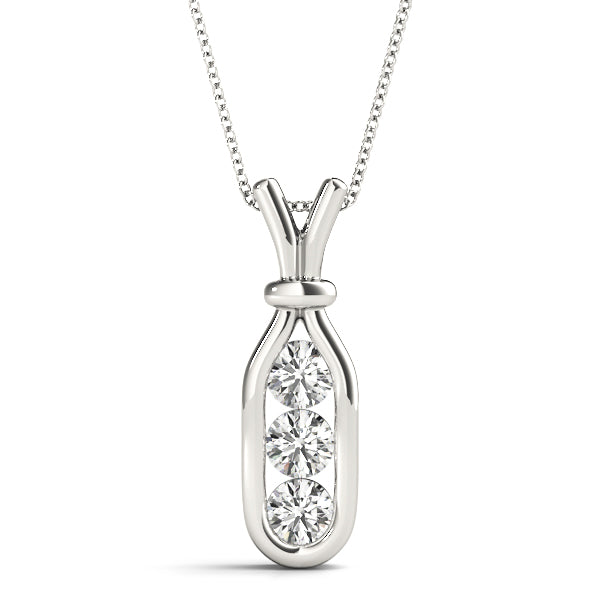 Three-Stone Diamond Pendant · 0.75 ct tw