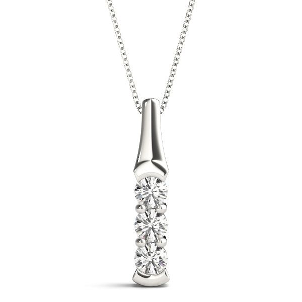 Three-Stone Diamond Pendant · 0.99 ct tw
