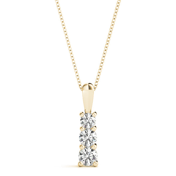 Three-Stone Diamond Pendant · 0.35 ct tw
