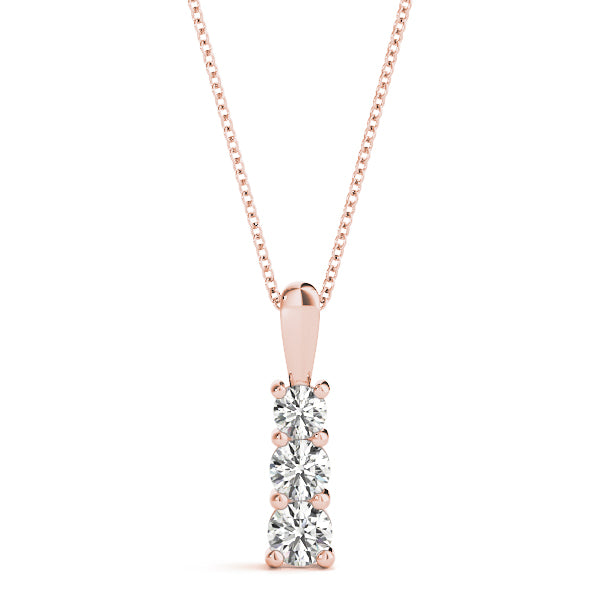 Three-Stone Diamond Pendant · 0.35 ct tw