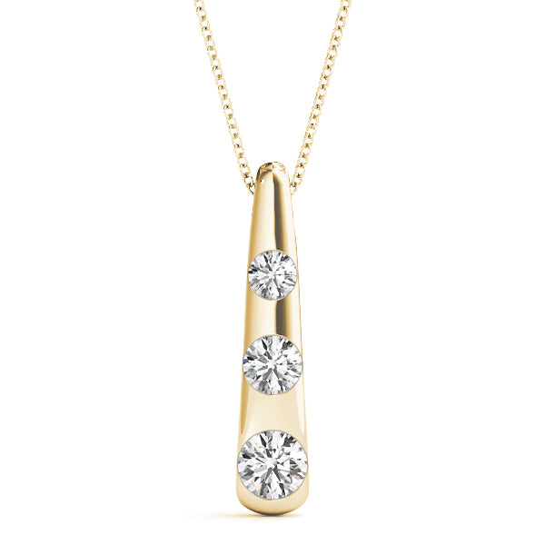 Three-Stone Diamond Pendant · 0.26 ct tw