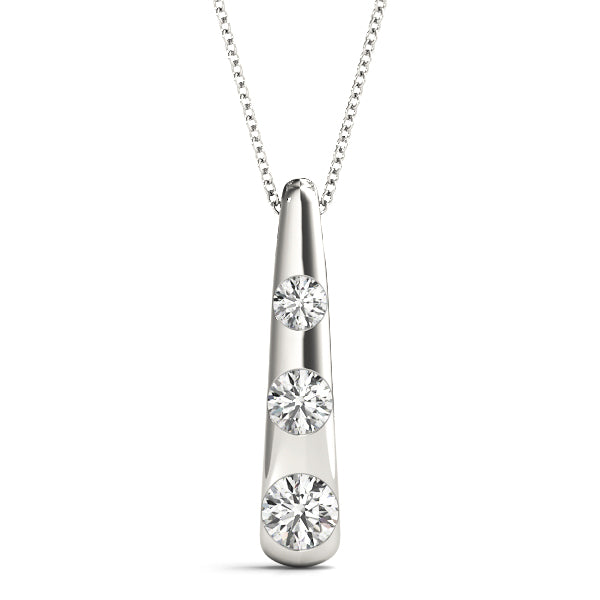 Three-Stone Diamond Pendant · 0.26 ct tw