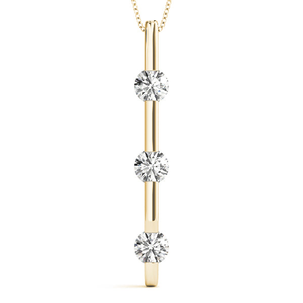 Three-Stone Diamond Pendant · 0.99 ct tw