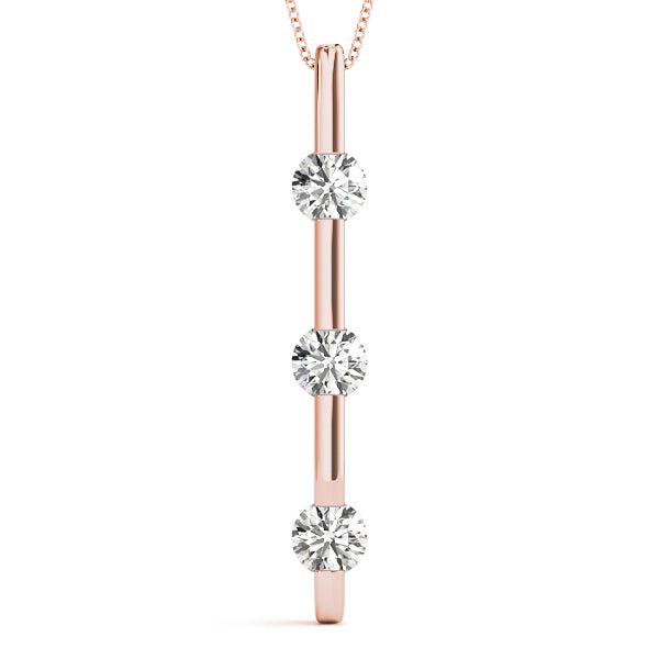 Three-Stone Diamond Pendant · 0.24 ct tw