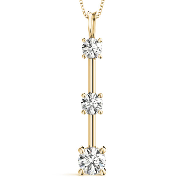 Three-Stone Diamond Pendant · 0.95 ct tw