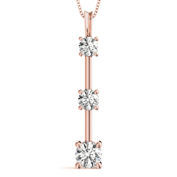 Three-Stone Diamond Pendant · 0.75 ct tw