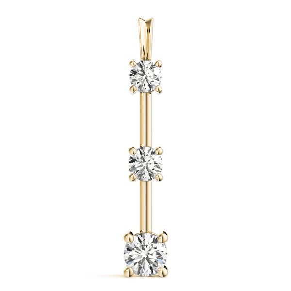 Three-Stone Diamond Pendant · 0.95 ct tw