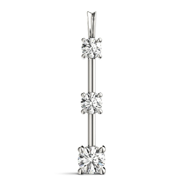 Three-Stone Diamond Pendant · 0.50 ct tw