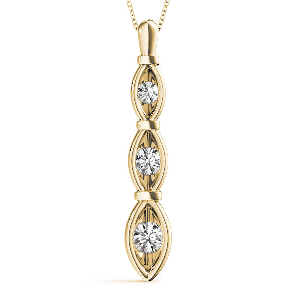 Three-Stone Diamond Pendant · 0.50 ct tw