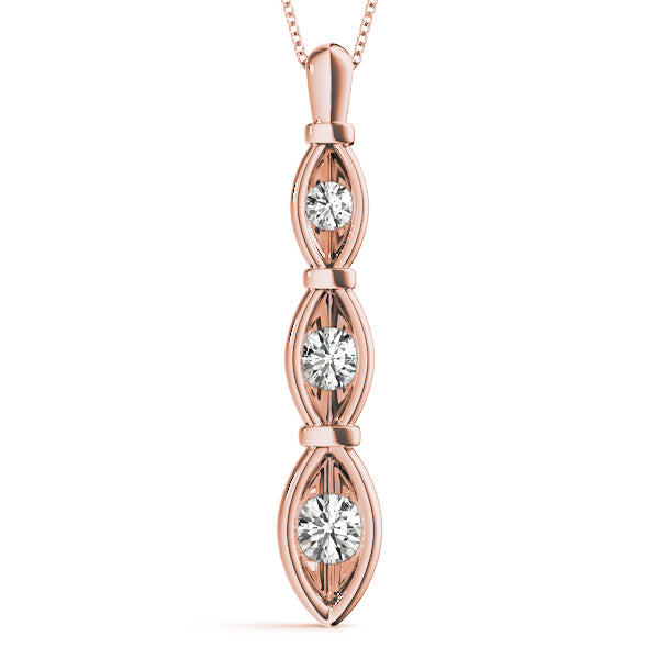 Three-Stone Diamond Pendant · 0.24 ct tw