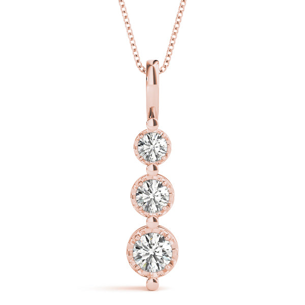 Three-Stone Diamond Pendant · 0.50 ct tw