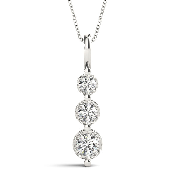 Three-Stone Diamond Pendant · 0.50 ct tw