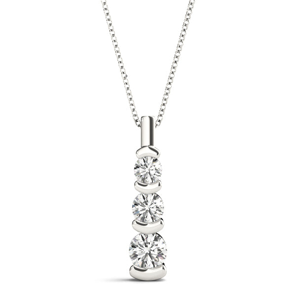 Three-Stone Diamond Pendant · 0.50 ct tw