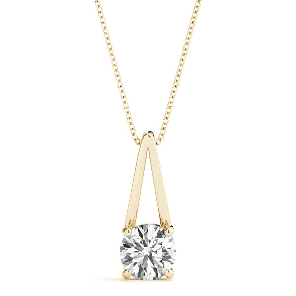 Round Diamond Solitaire Pendant · 0.80 ct tw