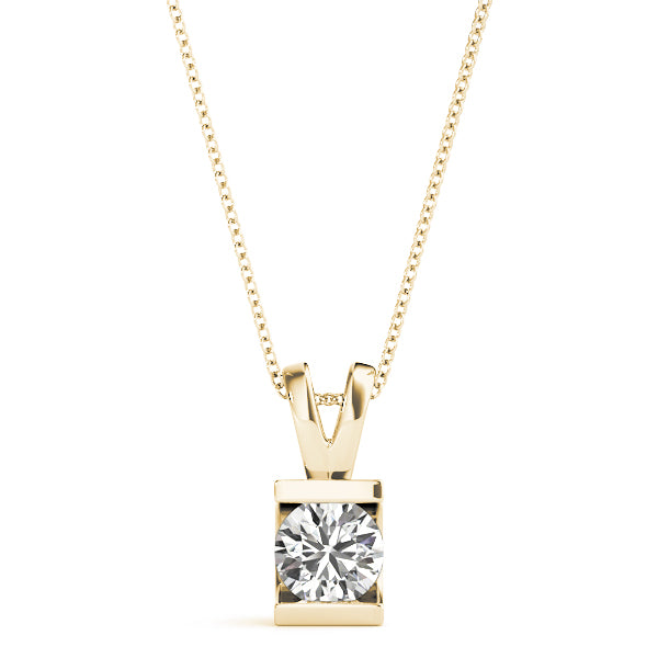 Round Diamond Solitaire Pendant · 0.75 ct tw