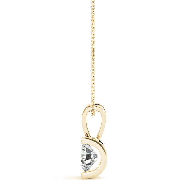 Round Diamond Solitaire Pendant · 0.50 ct tw