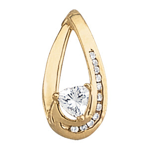 Trillion Diamond Solitaire Pendant · 0.33 ct tw