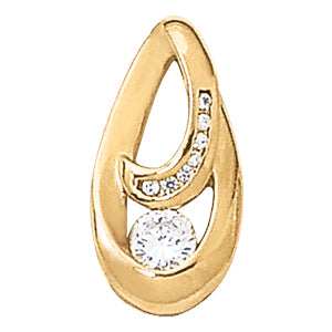 Round Diamond Solitaire Pendant · 0.58 ct tw