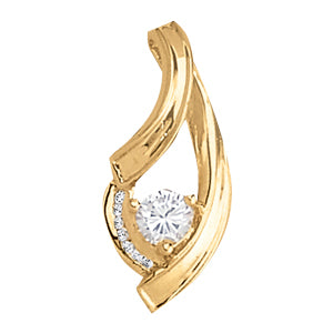 Round Diamond Solitaire Pendant · 0.52 ct tw