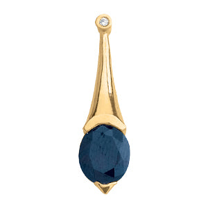 Oval Gemstone Pendant · 0.02 ct tw