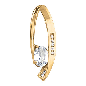 Oval Diamond Solitaire Pendant · 1.02 ct tw