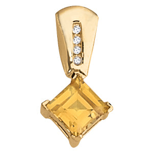Square Cushion Gemstone Pendant · 0.04 ct tw