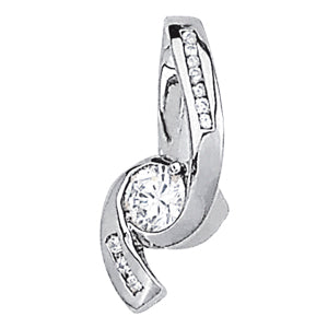 Round Diamond Solitaire Pendant · 0.55 ct tw